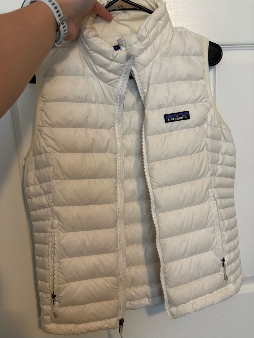 Patagonia Women's Cream Quilted Down Vest